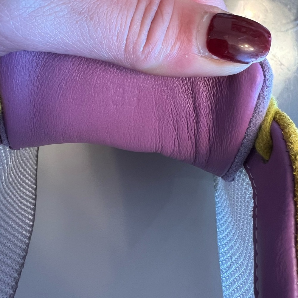 Hermès Women’s Bouncing Low Top White/Yellow/Purple Accents Sneakers Size 36 EU - Picture 13 of 17